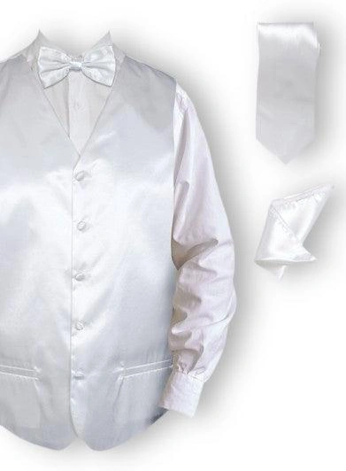 Crisp White Tux Vest: Instant Class and Confidence. Get Yours Now!