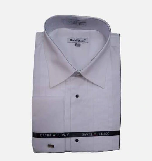 Sharp White Tuxedo Shirt: Pointed Collar Perfection, Ready to Impress!