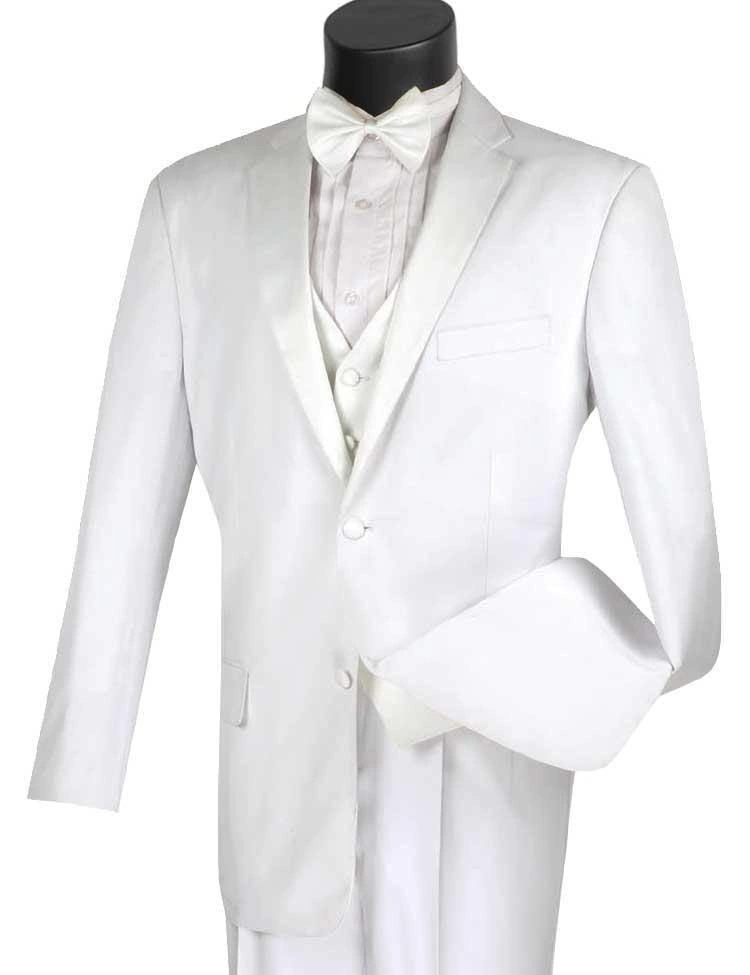 Sharp White Tuxedo Set Bow Tie Included Ready to Impress The Night Away
