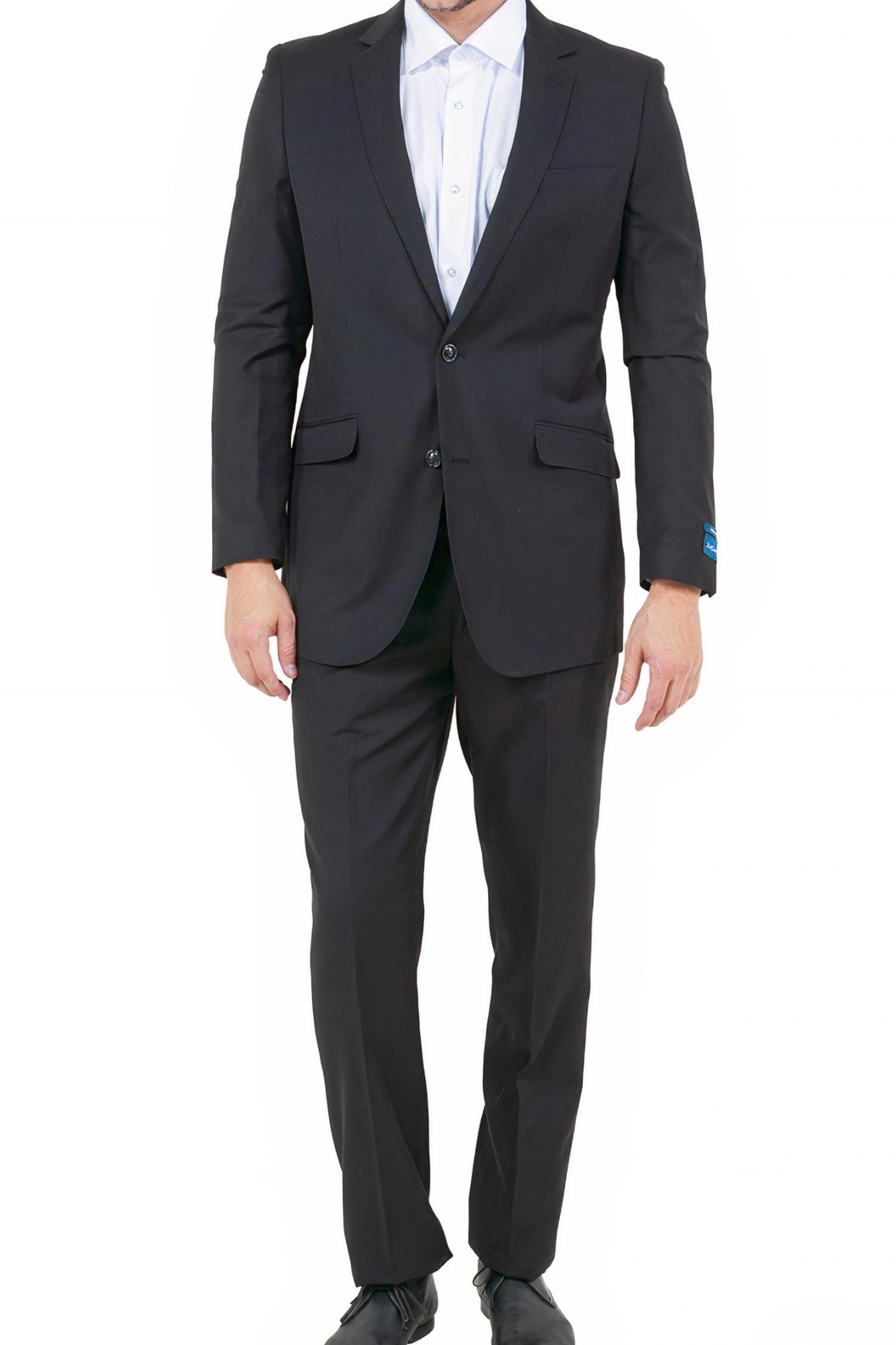 ZeGarie: Sharp Black Wool Suit – Effortless Style, Modern Fit.