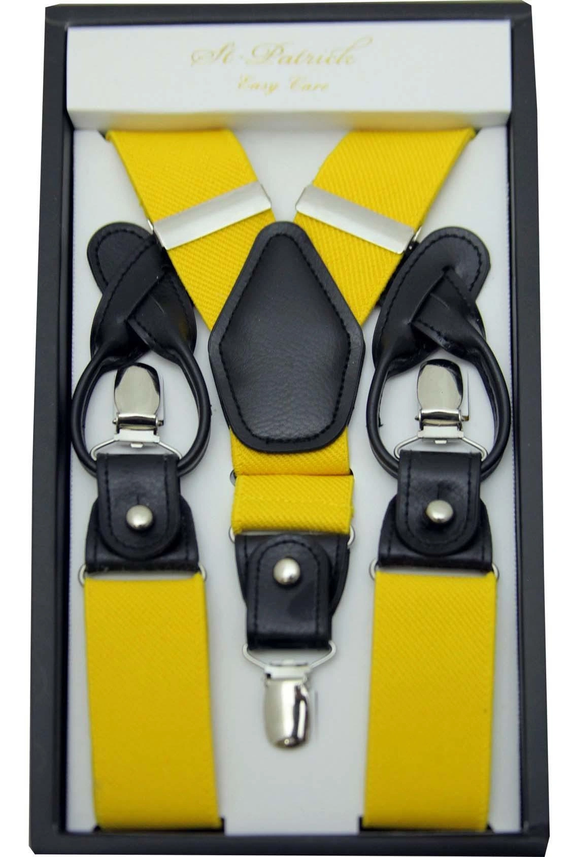 Charming Yellow Convertible Suspender – Effortless Style & Secure Hold!